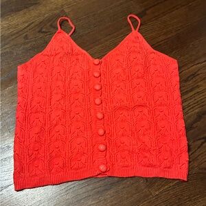 Cupshe Red Knit Tank Top